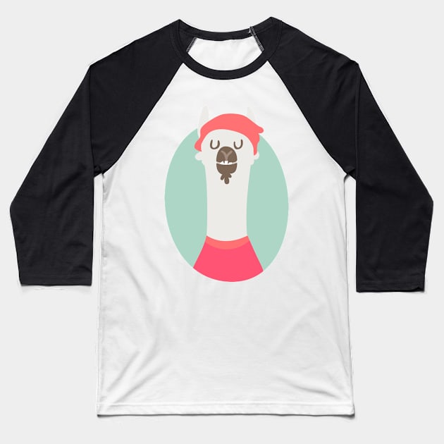 Llama Baseball T-Shirt by melomania